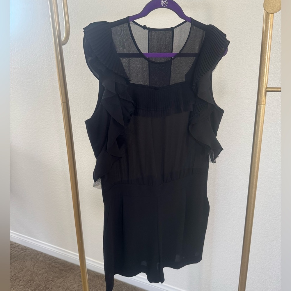 BCBGMaxAzria Classic Black Romper